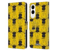 Head Case Designs Officially Licensed Peanuts Patterns 2 Charlie Brown Leather Wallet Case Compatible With Samsung Galaxy S25 Edge