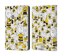 Head Case Designs Officially Licensed Peanuts Patterns 3 Charlie Brown Leather Wallet Case Compatible With Amazon Kindle 11th Gen (2024)