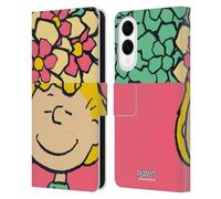 Head Case Designs Officially Licensed Peanuts Sally Flowers Halfs And Laughs Leather Wallet Case Compatible With Samsung Galaxy S25 Edge