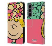 Head Case Designs Officially Licensed Peanuts Sally Flowers Halfs And Laughs Leather Wallet Case Compatible With Samsung Galaxy S26 Plus