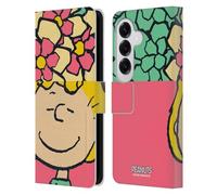 Head Case Designs Officially Licensed Peanuts Sally Flowers Halfs And Laughs Leather Wallet Case Compatible With Samsung Galaxy S26