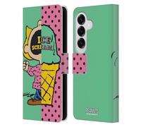 Head Case Designs Officially Licensed Peanuts Sally Ice Cream Halfs And Laughs Leather Wallet Case Compatible With Samsung Galaxy S26