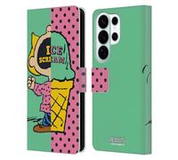 Head Case Designs Officially Licensed Peanuts Sally Ice Cream Halfs And Laughs Leather Wallet Case Compatible With Samsung Galaxy S26 Ultra