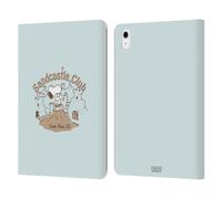 Head Case Designs Officially Licensed Peanuts Sand Castle Beach Snoopy Leather Wallet Case Compatible With Apple iPad Air 11 2020/2022/2024/2025