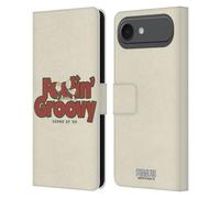 Head Case Designs Officially Licensed Peanuts Schroeder Snoopy Groovy Woodstock 50th Leather Wallet Case Compatible With Apple iPhone 17 Air