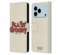 Head Case Designs Officially Licensed Peanuts Schroeder Snoopy Groovy Woodstock 50th Leather Wallet Case Compatible With Apple iPhone 17 Pro