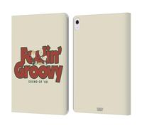Head Case Designs Officially Licensed Peanuts Schroeder Snoopy Groovy Woodstock 50th Leather Wallet Case Compatible With Apple iPad Air 13 2024/2025