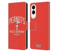Head Case Designs Officially Licensed Peanuts Snoopy Athletic Department Varsity Sports Leather Wallet Case Compatible With Samsung Galaxy S25 Edge