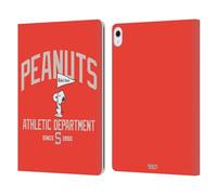 Head Case Designs Officially Licensed Peanuts Snoopy Athletic Department Varsity Sports Leather Wallet Case Compatible With Apple iPad Air 13 2024/2025