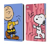 Head Case Designs Officially Licensed Peanuts Snoopy & Charlie Halfs And Laughs Leather Wallet Case Compatible With Apple iPad Air 2 (2014)