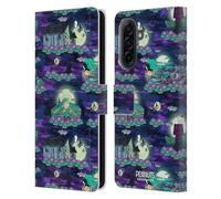 Head Case Designs Officially Licensed Peanuts Snoopy Patterns Spooktacular Leather Wallet Case Compatible With Samsung Galaxy A17 4G / 5G