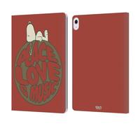 Head Case Designs Officially Licensed Peanuts Snoopy Peace Love Music Woodstock 50th Leather Wallet Case Compatible With Apple iPad Air 13 2024/2025