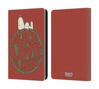 Head Case Designs Officially Licensed Peanuts Snoopy Peace Love Music Woodstock 50th Leather Wallet Case Compatible With Amazon Kindle 11th Gen 6in 2022