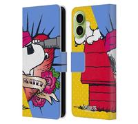 Head Case Designs Officially Licensed Peanuts Snoopy Pirate Halfs And Laughs Leather Wallet Case Compatible With Apple iPhone 17