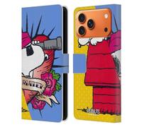Head Case Designs Officially Licensed Peanuts Snoopy Pirate Halfs And Laughs Leather Wallet Case Compatible With Apple iPhone 17 Pro Max