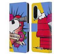 Head Case Designs Officially Licensed Peanuts Snoopy Pirate Halfs And Laughs Leather Wallet Case Compatible With Samsung Galaxy A26 5G