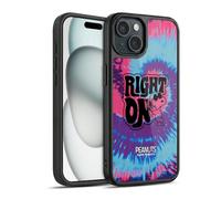 Head Case Designs Officially Licensed Peanuts Snoopy Tie Dye Right On Woodstock 50th Gel Armour Case [Military Grade Protection] Compatible With Apple iPhone 15