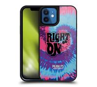 Head Case Designs Officially Licensed Peanuts Snoopy Tie Dye Right On Woodstock 50th Gel Armour Case [Military Grade Protection] Compatible With Apple iPhone 12 / iPhone 12 Pro