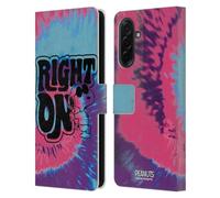 Head Case Designs Officially Licensed Peanuts Snoopy Tie Dye Right On Woodstock 50th Leather Wallet Case Compatible With Samsung Galaxy A36 5G