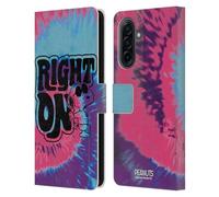 Head Case Designs Officially Licensed Peanuts Snoopy Tie Dye Right On Woodstock 50th Leather Wallet Case Compatible With Samsung Galaxy A17 4G / 5G