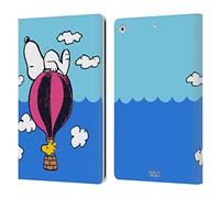 Head Case Designs Officially Licensed Peanuts Snoopy & Woodstock Balloon Halfs And Laughs Leather Wallet Case Compatible With Apple iPad 10.2 2019/2020/2021