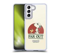 Head Case Designs Officially Licensed Peanuts Snoopy Woodstock Far Out Woodstock 50th Gel Case [Military Grade Protection] Compatible with Samsung Galaxy S21 5G and Compatible with MagSafe