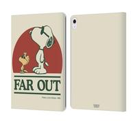 Head Case Designs Officially Licensed Peanuts Snoopy Woodstock Far Out Woodstock 50th Leather Wallet Case Compatible With Apple iPad Air 13 2024/2025