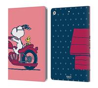 Head Case Designs Officially Licensed Peanuts Snoopy & Woodstock Halfs And Laughs Leather Wallet Case Compatible With Apple iPad 10.2 2019/2020/2021