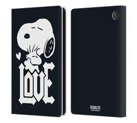 Head Case Designs Officially Licensed Peanuts Snoopy Woodstock Love Rock Tees Leather Wallet Case Compatible With Amazon Fire 7 2022