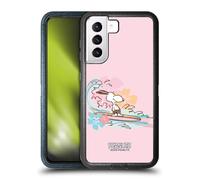 Head Case Designs Officially Licensed Peanuts Surf Beach Snoopy Ultra-Armoured Shockproof Case [Military Grade Protection] Compatible With Samsung Galaxy S21 5G
