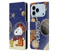 Head Case Designs Officially Licensed Peanuts Top Of The Moon Secrets Of Apollo 10 Leather Wallet Case Compatible With Apple iPhone 17 Pro