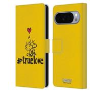 Head Case Designs Officially Licensed Peanuts Woodstock True Love Sealed With A Kiss Leather Wallet Case Compatible With Google Pixel 10 Pro XL