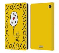 Head Case Designs Officially Licensed Peanuts Woodstock XOXO Sealed With A Kiss Leather Wallet Case Compatible With Amazon Fire 7 2022