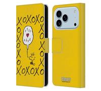 Head Case Designs Officially Licensed Peanuts Woodstock XOXO Sealed With A Kiss Leather Wallet Case Compatible With Apple iPhone 17 Pro