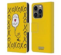 Head Case Designs Officially Licensed Peanuts Woodstock XOXO Sealed With A Kiss Leather Wallet Case Compatible With Apple iPhone 14 Pro