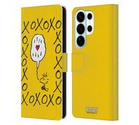 Head Case Designs Officially Licensed Peanuts Woodstock XOXO Sealed With A Kiss Leather Wallet Case Compatible With Samsung Galaxy S26 Ultra