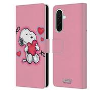 Head Case Designs Officially Licensed Peanuts XOXO Snoopy Boardwalk Airbrush Leather Wallet Case Compatible With Samsung Galaxy A26 5G