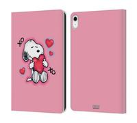 Head Case Designs Officially Licensed Peanuts XOXO Snoopy Boardwalk Airbrush Leather Wallet Case Compatible With Apple iPad 10.9 2022/2025