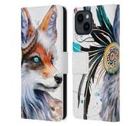 Head Case Designs Officially Licensed Pixie Cold Fox Animals Leather Wallet Case Compatible With Apple iPhone 15