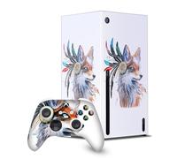 Head Case Designs Officially Licensed Pixie Cold Fox Art Mix Game Console Wrap and Game Controller Skin Bundle Compatible With Xbox Series X