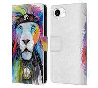 Head Case Designs Officially Licensed Pixie Cold Hippy Lion Cats Leather Wallet Case Compatible With Apple iPhone 16e