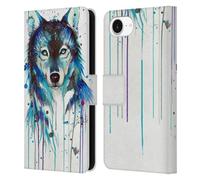 Head Case Designs Officially Licensed Pixie Cold Ice Wolf Animals Leather Wallet Case Compatible With Apple iPhone 16e