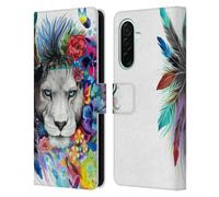 Head Case Designs Officially Licensed Pixie Cold King Of The Lions Cats Leather Wallet Case Compatible With Samsung Galaxy A26 5G