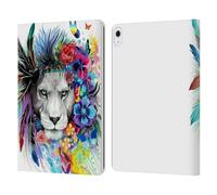 Head Case Designs Officially Licensed Pixie Cold King Of The Lions Cats Leather Wallet Case Compatible With Apple iPad Air 13 2024/2025