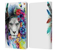Head Case Designs Officially Licensed Pixie Cold King Of The Lions Cats Leather Wallet Case Compatible With Amazon Fire Max 11 2023