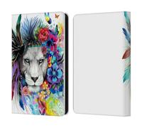 Head Case Designs Officially Licensed Pixie Cold King Of The Lions Cats Leather Wallet Case Compatible With Amazon Kindle 11th Gen (2024)