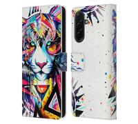 Head Case Designs Officially Licensed Pixie Cold Shattered Tiger Cats Leather Wallet Case Compatible With Samsung Galaxy A36 5G