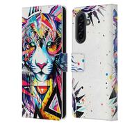 Head Case Designs Officially Licensed Pixie Cold Shattered Tiger Cats Leather Wallet Case Compatible With Samsung Galaxy A17 4G / 5G