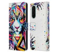 Head Case Designs Officially Licensed Pixie Cold Shattered Tiger Cats Leather Wallet Case Compatible With Samsung Galaxy A26 5G