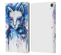 Head Case Designs Officially Licensed Pixie Cold Space Cats Leather Wallet Case Compatible With Amazon Fire Max 11 2023